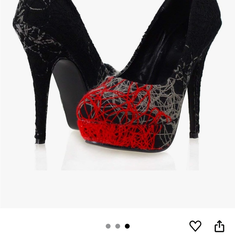 Show Story Red and Black Women's heels 6.0 - Picture 3 of 7